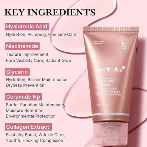 Collagen Night Wrapping Mask – Overnight Elasticity Boost (Buy 1 Get 1 Free)