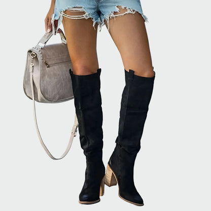 Botas ortopédicas de cuero hasta la rodilla