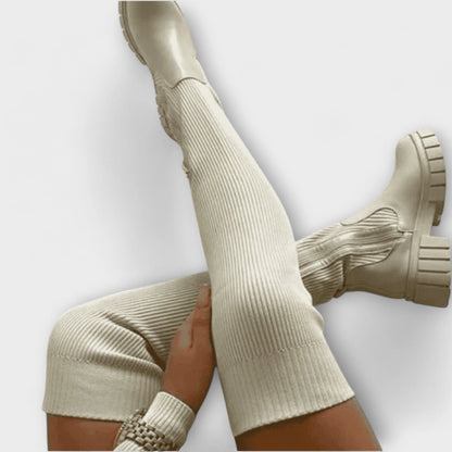 Lureva – Stivali Overknee con Suola Spessa