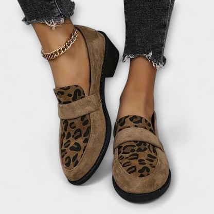 Karla| Zapatos de vestir con estampado de leopardo