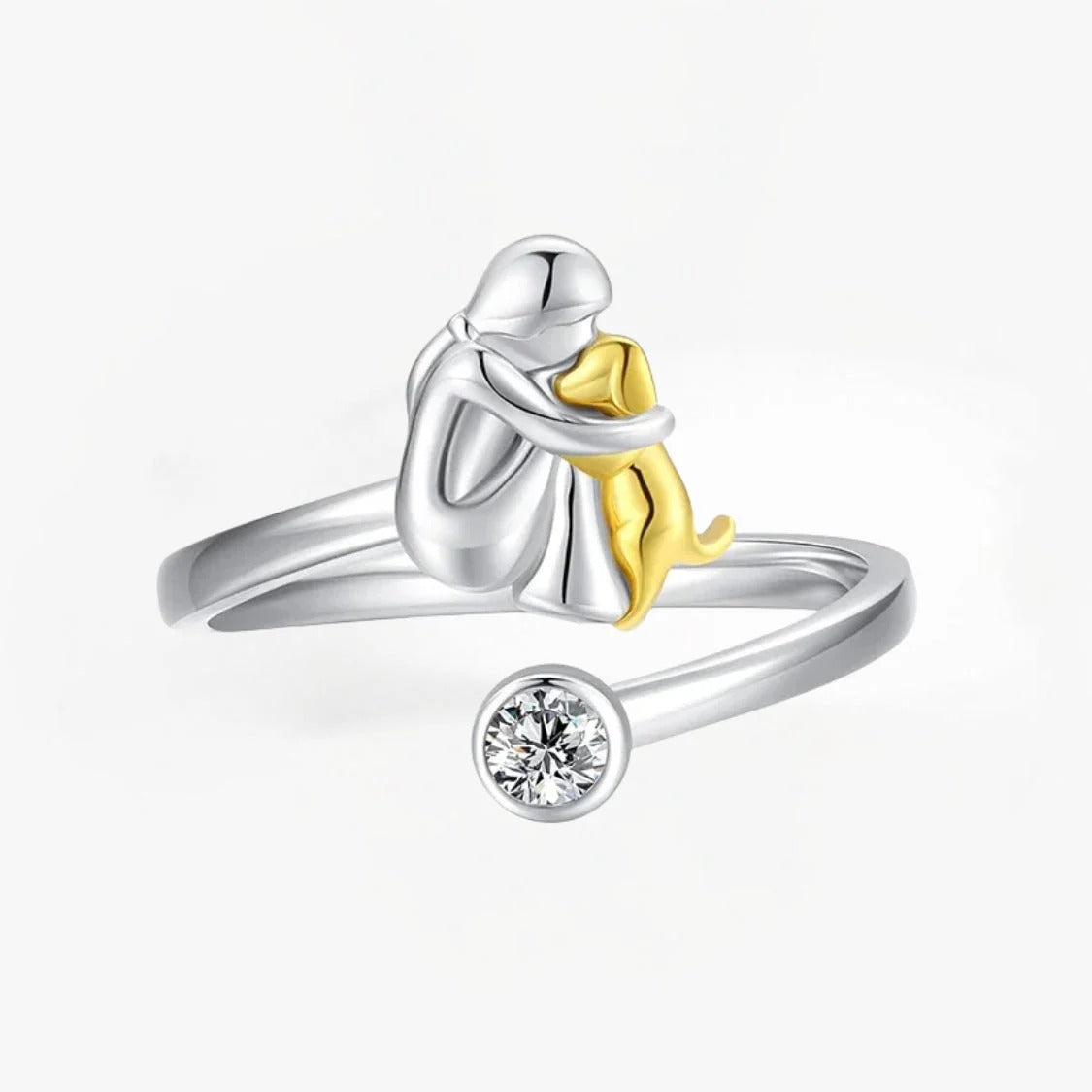 Elisa - Anillo con icono de perro