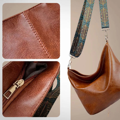 Greta - Bolso de hombro de cuero vintage