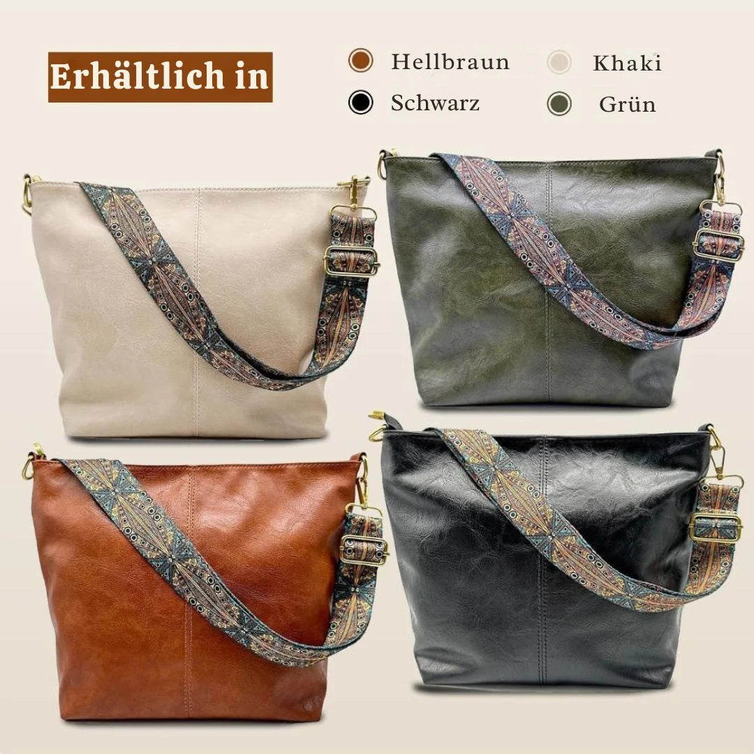 Greta - Bolso de hombro de cuero vintage