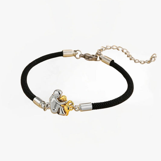 Elisa - Pulsera de cordón con icono de perro